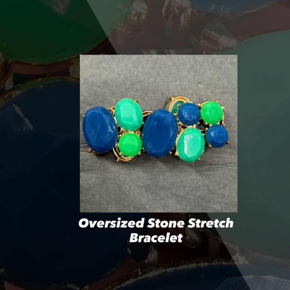 EUC Oversized Stone Stretch Bracelet
